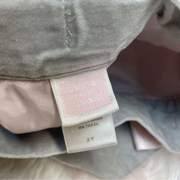 Janie and Jack | Grey and Pink Velvet skirt sz 2T - Picture 5 of 11